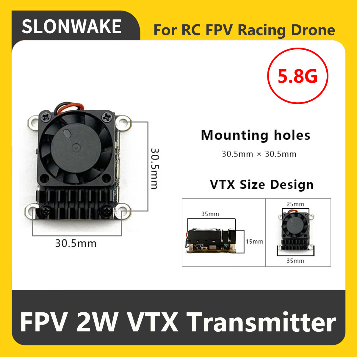 SLONWAKE 5.8G 2000mW FPV VTX 송 - Drone Frame 리뷰 및 가격